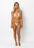 Kyra String Bikini Top With Gold Chains - Nude
