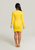 Mariah Deep-V Chain Long Sleeve Dress In Yellow