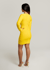 Mariah Deep-V Chain Long Sleeve Dress In Yellow