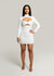 Natalia Cut Out Long Sleeve Bodycon Dress - White