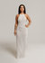 Selena Textured Knit Backless Cover Up Dress In White - White