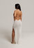 Selena Textured Knit Backless Cover Up Dress In White