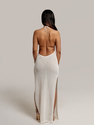 Selena Textured Knit Backless Cover Up Dress