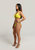 Stacey Glitter Brazilian Bikini Bottom In Lime Yellow