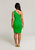 Tyla Asymmetrical Keyhole Cut Out Dress In Green