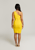 Tyla Asymmetrical Keyhole Cut Out Dress In Yellow