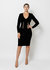 Veronica Long Sleeve Knit Dress - Black - Black