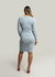 Veronica Long Sleeve Knit Dress In Baby Blue