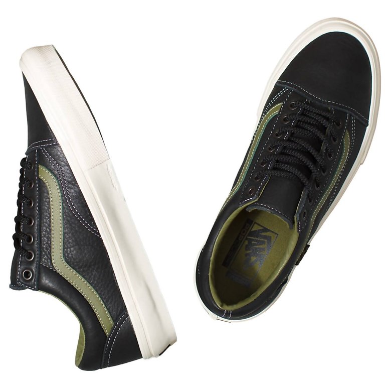 Men's Skate Old Skool Butter Leather Sneakers In Black/Green