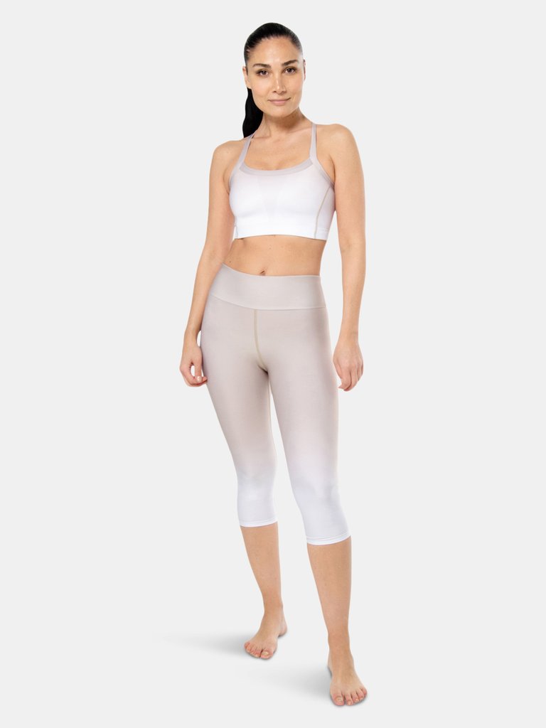 Corda And White Leggings 3/4 With Shades Print - Corda-White