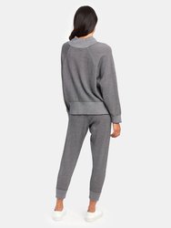 Maceo Textured Funnel Neck Sweatshirt