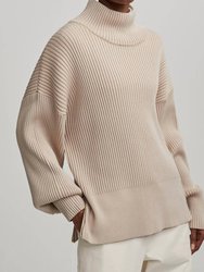 Mayfair Mock Neck Knit - Cement