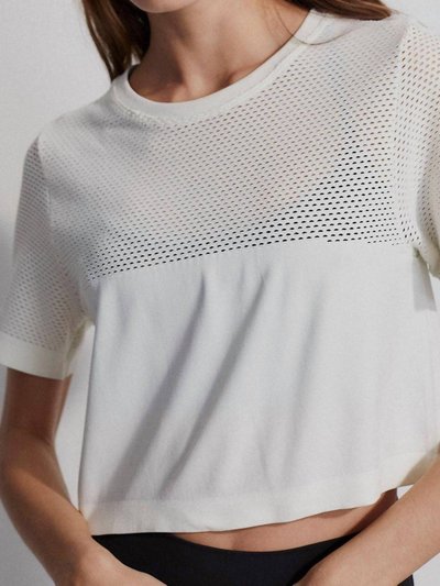 Varley Paden Cropped Tee In Egret product