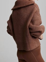 Putney Knit Jacket In Cocoa Brown