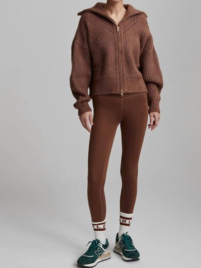 Varley Putney Knit Jacket In Cocoa Brown product