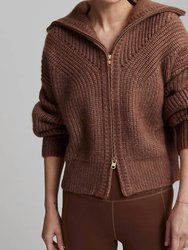 Putney Knit Jacket In Cocoa Brown
