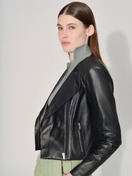 Dali Smooth Leather Jacket - Black