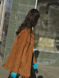 Fringe Suede Jacket Tan