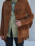 Fringe Suede Jacket Tan