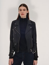 Jayne Smooth Jacket Black - BLACK