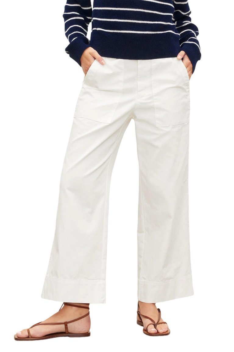 Cotton Canvas Mya Pant In Sleet - Sleet