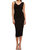 Fifi Drape Dress In Black - Black