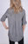 Ava 3/4 Button Up Blouse In Grey