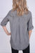 Ava 3/4 Button Up Blouse In Grey