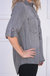 Ava 3/4 Button Up Blouse In Grey