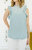 Kalliope Ruffle Tank In Light Blue - Light Blue