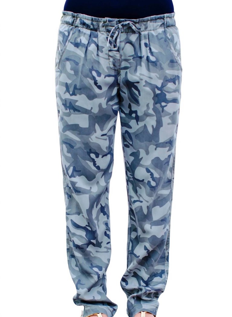 Liza Drawstring Pants In Camo - Camo