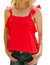 Salem Ruffle Tank In Red - Red