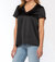 Short Sleeve Satin Tee In Black