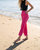 Wide Leg Pants In Hot Pink