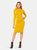 Long Sleeve Mock Midi Dress | Mustard