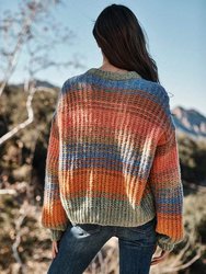 Velvet Raven Alpaca Sweater In Multi Stripe