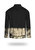 Longer Classic Black Denim Jacket with Champagne Gold Foil