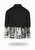 Longer Classic Black Denim Jacket with Holographic Foil - Washed Black Denim