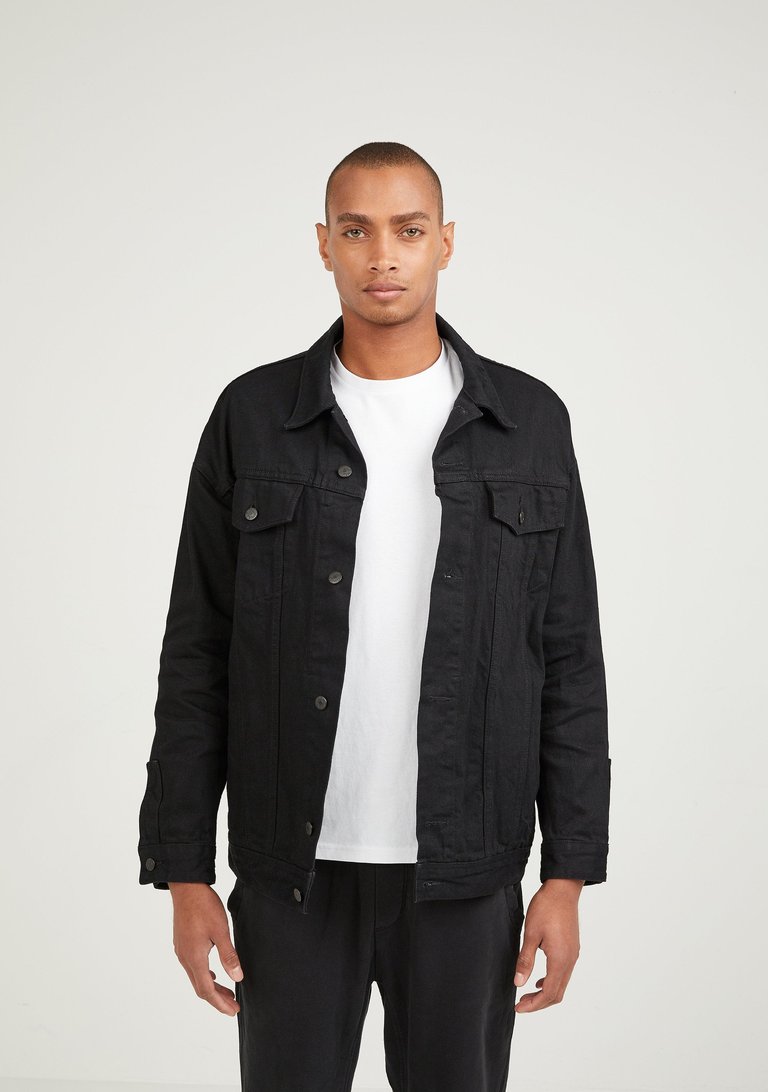 Longer Classic Black Denim Jacket