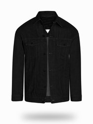 Longer Classic Black Denim Jacket