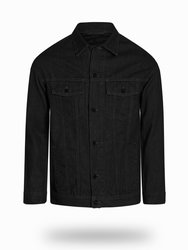 Longer Classic Black Denim Jacket - Classic Black Denim