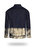 Longer Indigo Denim Jacket with Champagne Gold Foil