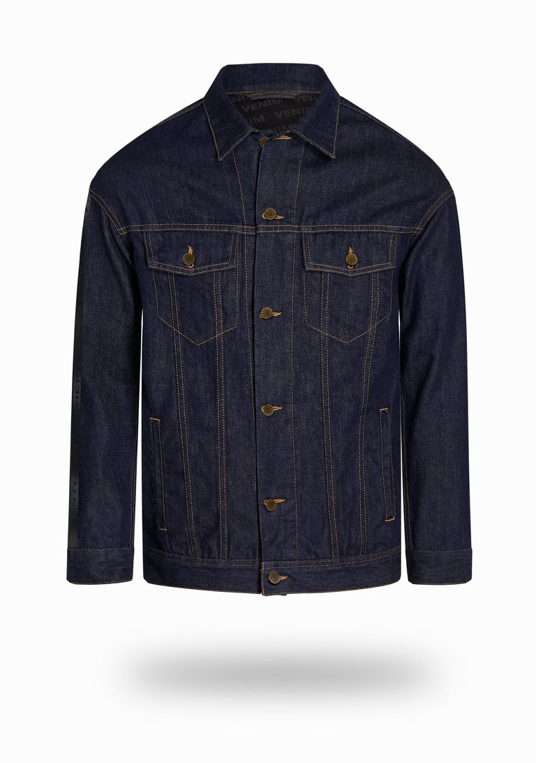 Longer Indigo Denim Jacket - Indigo Denim