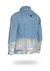 Longer Light Wash Denim Jacket with Holographic Foil