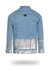 Longer Light Wash Denim Jacket with Mercury Foil