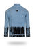 Longer Light Wash Denim Jacket with Midnight Oil Foil