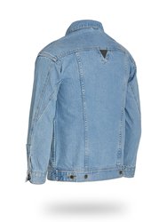 Longer Light Wash Denim Jacket