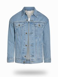 Longer Light Wash Denim Jacket