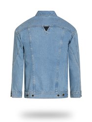 Longer Light Wash Denim Jacket