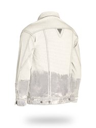 Longer Off-White Denim Jacket with Mercury Foil